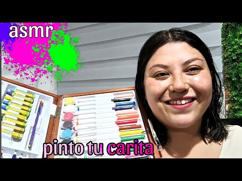 ASMR Eres mi lienzo 🎨 pinto tu carita 🖌️ mouth sounds *spit painting 👅