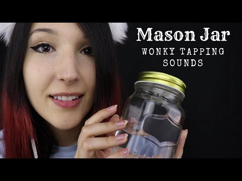 ASMR - MASON JAR ~ Wonky Tapping Sounds on Glass & Tin | Scratching, Whispering ~