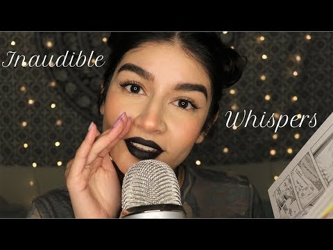 ASMR Inaudible Whispering (Breathy, Mouth Sounds, Reading)