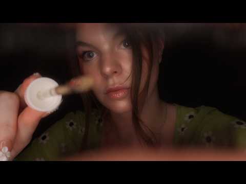 ASMR super close eye cleaning (REAL lashes) 👁️💧
