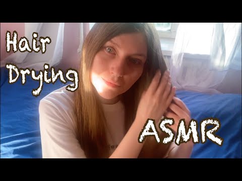 ASMR Hair Drying in a Sunny Bedroom