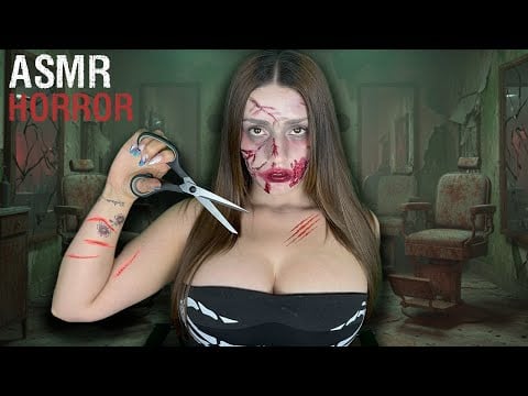 Shhh, quietecito... Susurra la Barbera Zombie mientras afila su navaja 🔪🤫  (ASMR de Terror)