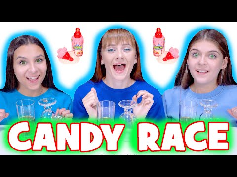 ASMR Candy Race, Drink Race Eating Sounds Mukbang