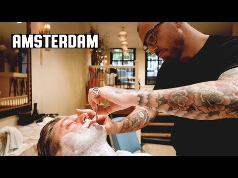 💈Deluxe Shave at Amsterdam's Most Beautiful Barbershop! | Cut Throat De Pijp