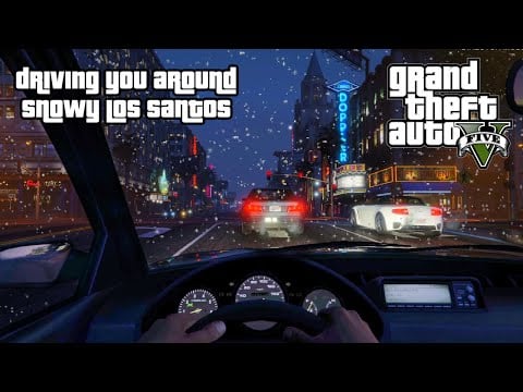 GTA ASMR ❄️ Driving You Around Los Santos in the Snow 🌃 Ear to Ear Whispering