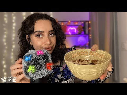 🌙ASMR FRANÇAIS : CET ASSORTIMENT DE TRIGGERS VA T'ENDORMIR À COUP SÛR🦋🥣 (wood soup,spider web...)