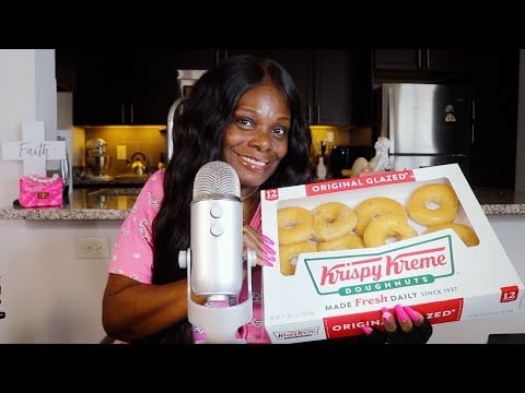 KRISPY KEME ORIGINAL GLAZE DODUTS ASMR EATING SOUNDS