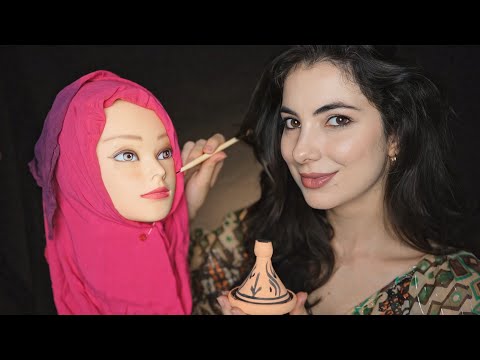 ASMR MAQUIAGEM COM HIJAB - SONS PARA DORMIR