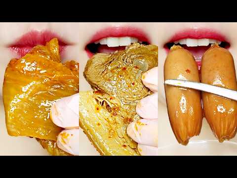ASMR Whole Pork Belly Kimchi Jjim 🥩🥬 MUKBANG 직접 만든 통삼겹 김치찜 이모지 먹방 Eating Sounds