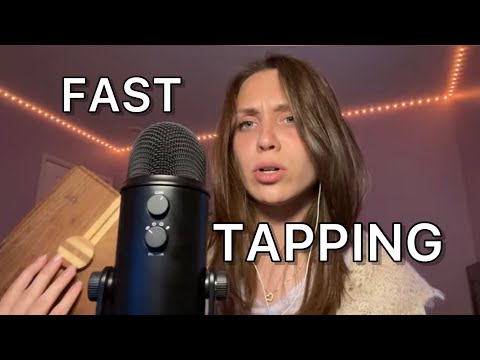 ASMR/ Fast And Aggressive tapping, gripping, mouth sounds, hand sounds, rambling, scratching