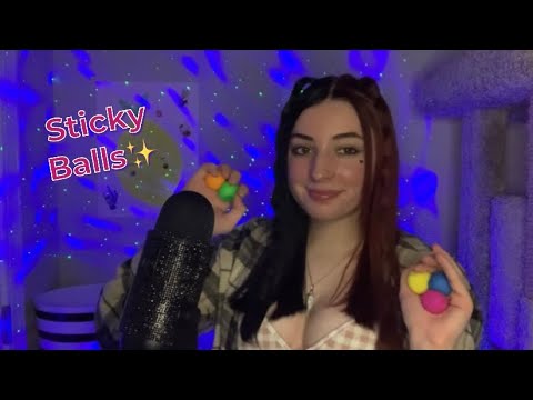 ASMR | Squishy Balls (Sticky Sounds) ♡