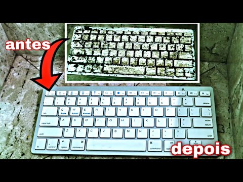 ASMR: RESTAURANDO TECLADO ⌨️ ( no talking) - sons de espuma e agua - restoring /clearing keyboard