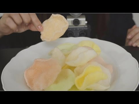 【音フェチ/ASMR】えびせんべいを揚げてひたすら食べる【咀嚼音】