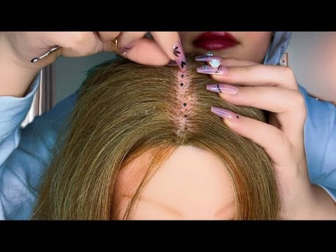 ASMR Lice Check | Removing Hidden Hair Pins One by One (with head massage) 💆🏻‍♀️ 