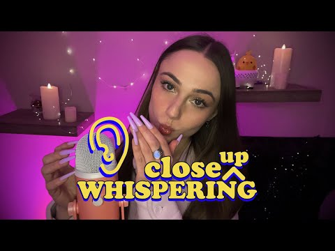 ASMR Uncommon Trigger Words ☆💕 sleepy binaural whispers w/ hand movements ☆💕