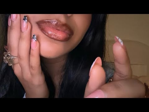 ASMR~ Wet Mouth Sounds, Plucking & Hand Movements