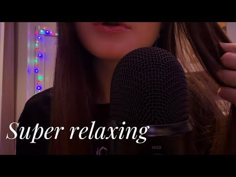 ASMR Sticky Mouth Sounds, Gum Chewing & Hair Play 😴