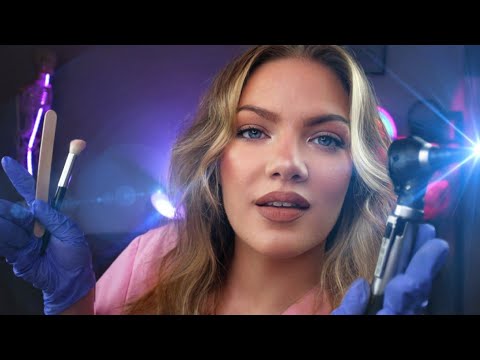 ASMR Ultimate Ear Inspection | Otoscope Exam, Deep Cleaning, Ear-to-Ear up close Whispers & Tingles
