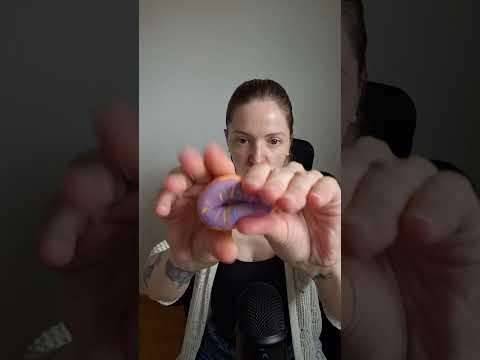 ASMR donut squishy tapping, whispering, mouthsounds tingly #shorts  #asmr #tingles