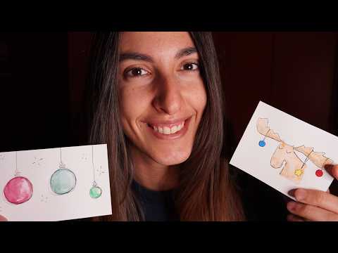 RILASSATI CON I MIEI BIGLIETTI DI NATALE 🎄 ASMR ita