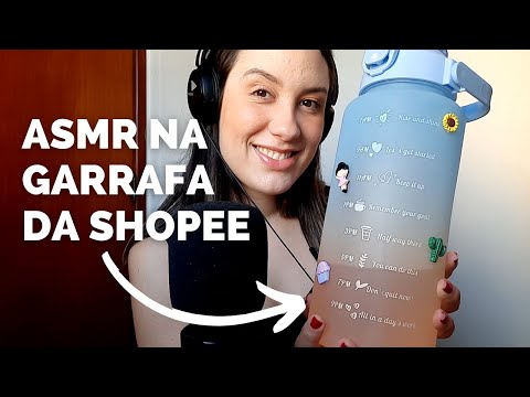 💤 ASMR - Decorando garrafa da SHOPEE | Voz suave e Sons de Embalagem