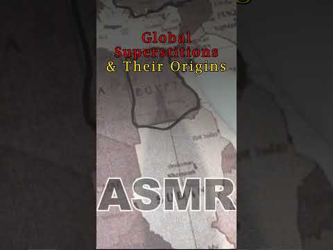 Global superstitions & their origins - ASMR tracing #asmrtracing #beliefs #superstition