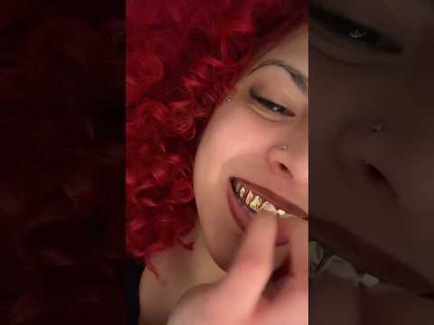 ASMR grillz #asmr #visualtingle #tingles #asmrmouthsounds #mouthwhisper
