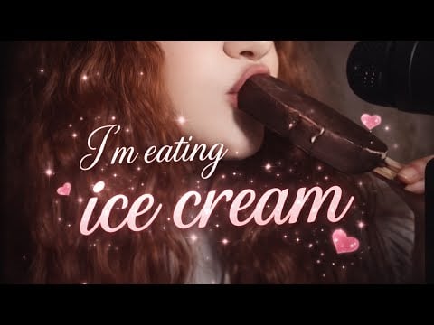 Relaxing ASMR Ice Cream Eating | Spit Painting Sounds