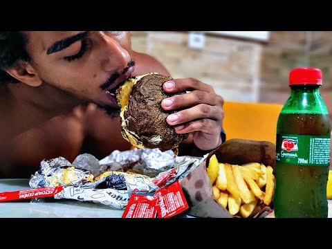 ASMR QUE HAMBÚRGUER GOURMET DELICIOSOS 🤤🤤 #mukbang #asmr 🍔