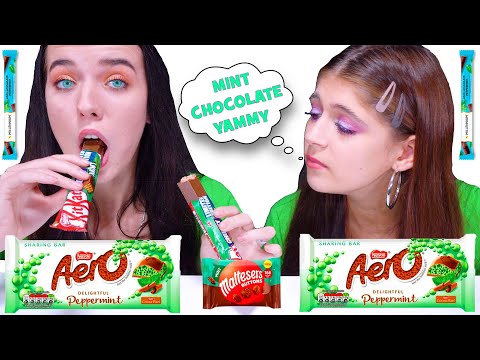 ASMR MINT CHOCOLATE PARTY, BUBBLE AERO, MINT CHIPS, MALTESERS RACE | MUKBANG 먹방