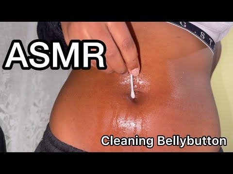 ASMR Bellybutton Cleaning (scratching, spray, mouth sounds etc) 