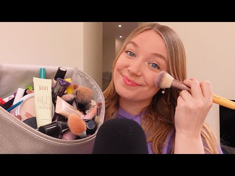 ASMR Doing My Makeup (Whispered, Makeup Sounds)