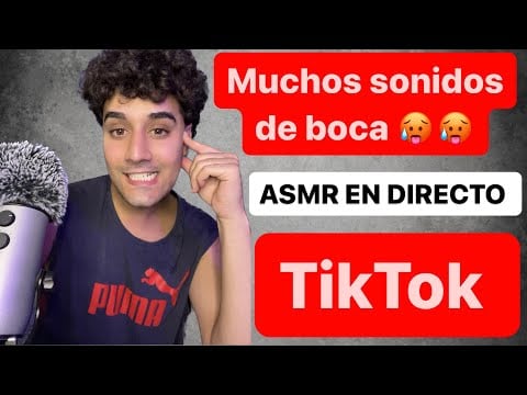 ASMR rápido y agresivo en directo. Visual con sonidos de boca, tapping…