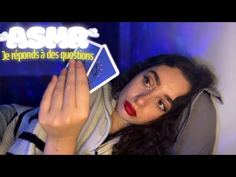 🌙 ASMR FRANÇAIS : DISCUSSIONS SUR L'OREILLER ☁️ (je réponds à des questions proche du micro)