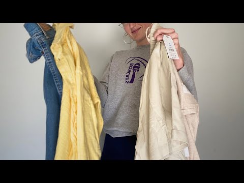 ASMR Walmart spring clothing haul + try on - outfit inspo (soft spoken)