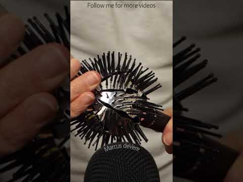 ASMR Rubbing A Plastic Bristly Brush #short