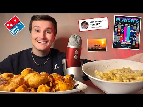 ASMR | Wings & Pasta Mukbang 🍗🍝 (+ Whisper Ramble on Anything & EVERYTHING)