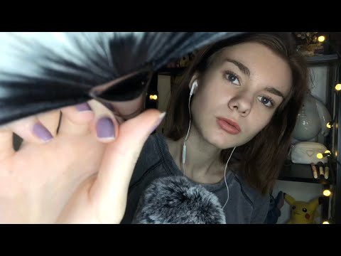 ASMR | Face Brushing & Mic Brushing w/ Mouth Sounds | No Talking