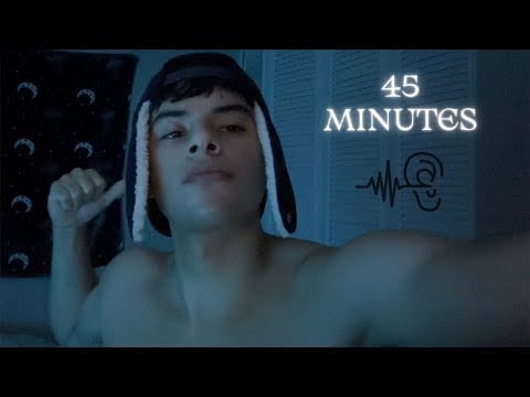 ASMR inaudible whispering triggers (45 minute loop)