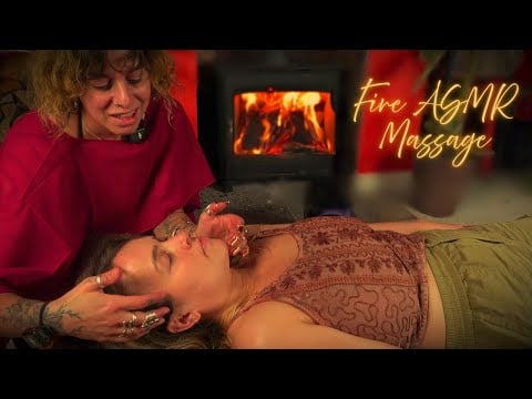ASMR FIRESIDE TRACING MASSAGE🔥 Healing guided meditation | Slow soft relaxing whisper for deep sleep