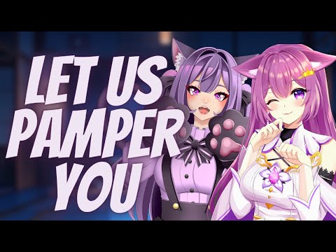 Neko sisters pamper you at their special spa (F4A) [ASMR] [Binaural] [Ear cleaning] [Scritches]
