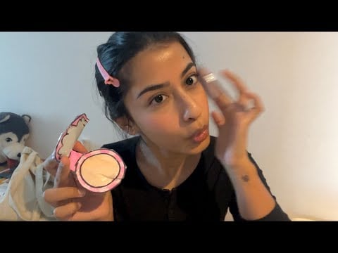 Asmr Doing My Makeup with Paper Squishy Makeup 💄 (paper makeup)