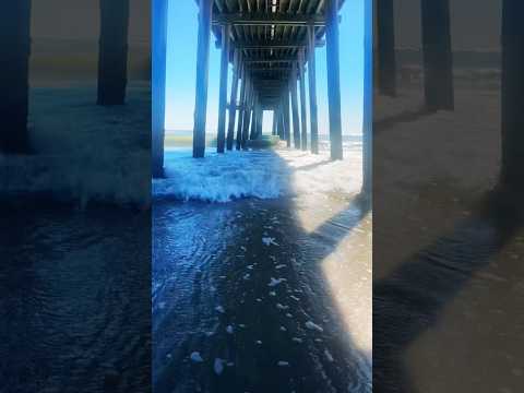 Under the fishing pier #asmr #ocean #sleepasmr #beach #beachasmr #relaxing