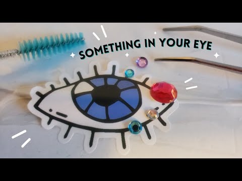 ASMR There's Something in Your Eye, Earphone Mic Triggers, Mic Brushing, Shaving Cream on Mic