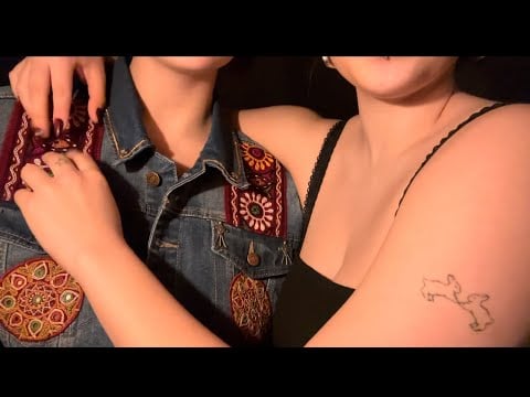 Asmr scratching on my roommate! (Fabric sounds, back scratching)