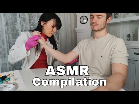 ASMR Compilation - Skin Repair / Nerve Stimulation / Face Treatments / Buzz Cut / Allergy Check