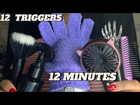 ASMR 12 TRIGGERS IN 12 MINUTES