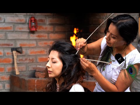 Nelly ASMR: Masaje de cabeza y cuero cabelludo con palillos en Cuenca, Ecuador [音フェチ]
