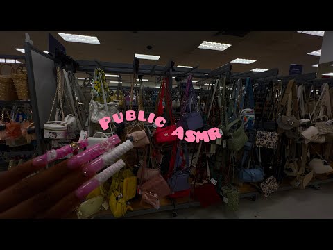 Public ASMR In Marshall’s | Purse 👛 Tapping & Scratching, Camera Scratching, Clicky Whispers & More!