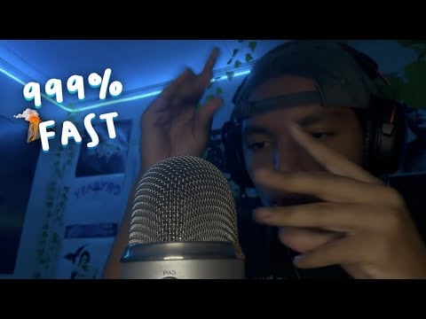 ASMR 999% Fast and Aggressive Mouth Sounds, hand movements, Spit painting and inaudible whispers  🎨